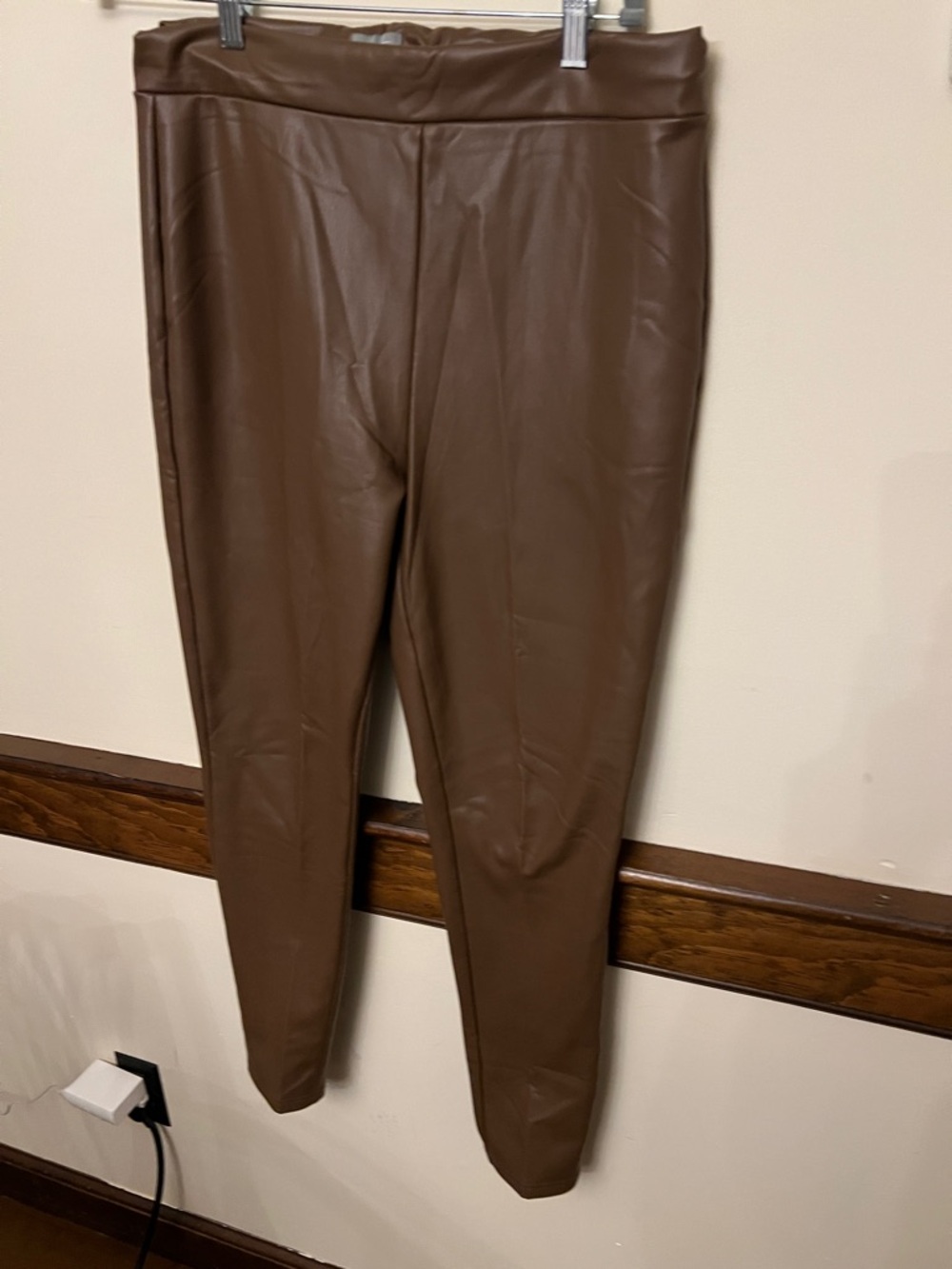 Brown Faux Leather women’s skinny  Pants
